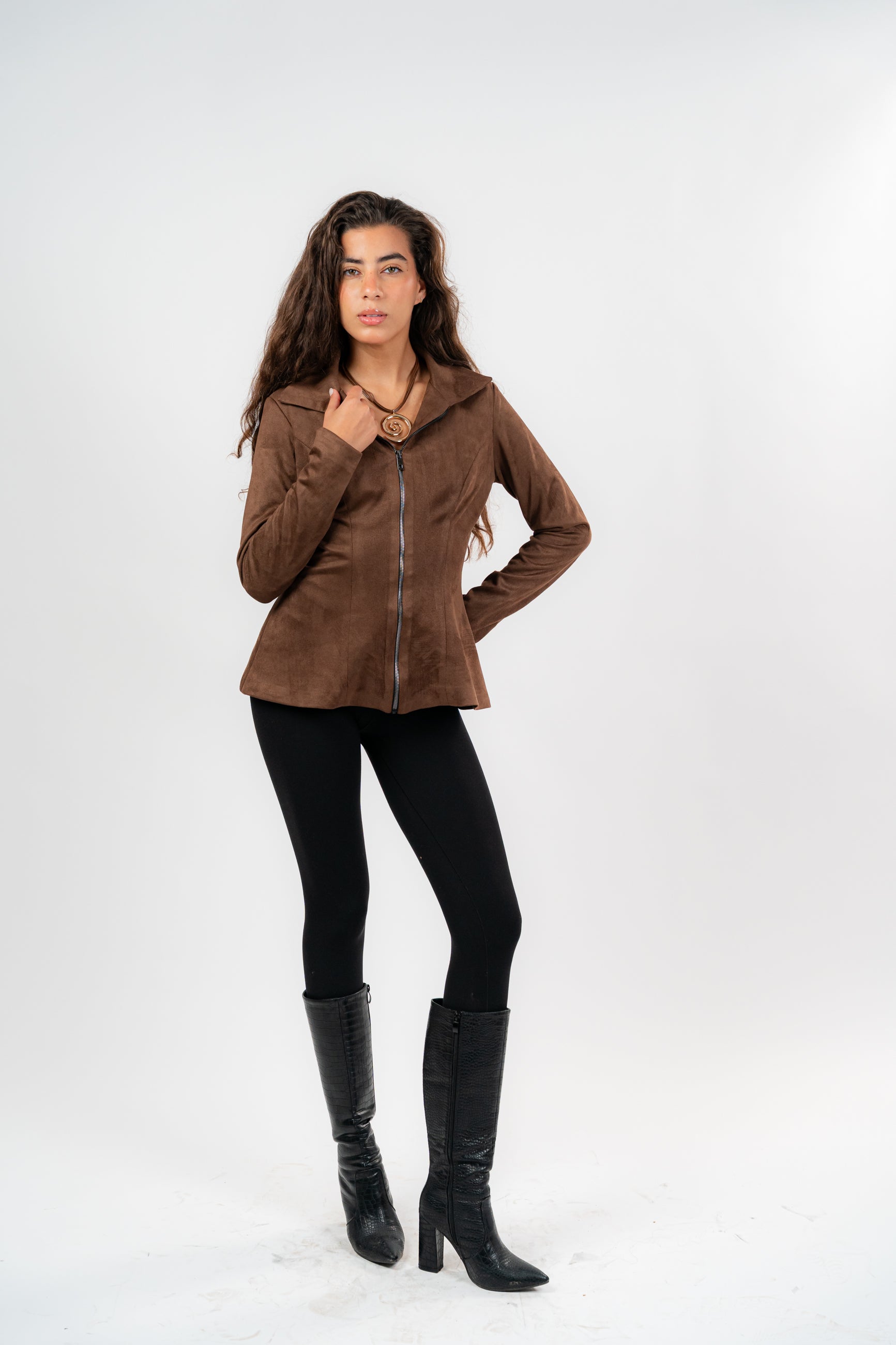The Brown Hourglass zip